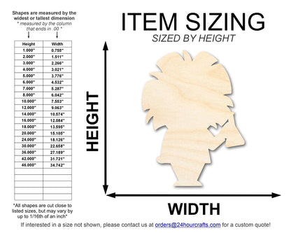 Unfinished Wood Scientist Shape | DIY Craft Cutout | up to 46" DIY - NameSigns.com