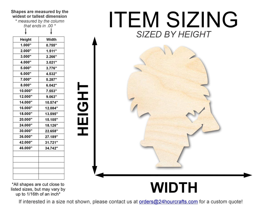 Unfinished Wood Scientist Shape | DIY Craft Cutout | up to 46" DIY - NameSigns.com