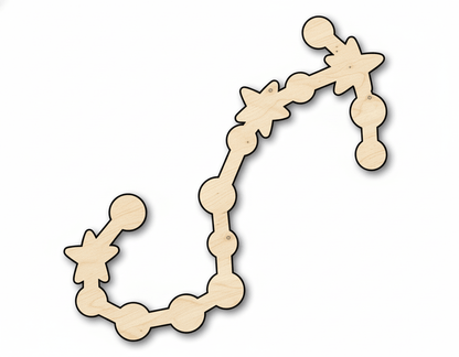 Unfinished Wood Scorpio Constellation Shape - Zodiac Craft - up to 46" - NameSigns.com