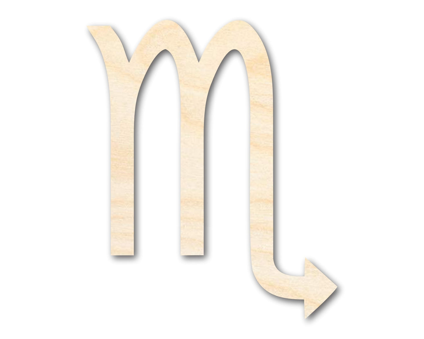 Unfinished Wood Scorpio Sign Shape - Zodiac Craft - up to 46" - NameSigns.com