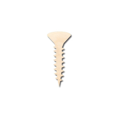 Unfinished Wood Screw Shape - Tool - Craft - up to 46" DIY - NameSigns.com