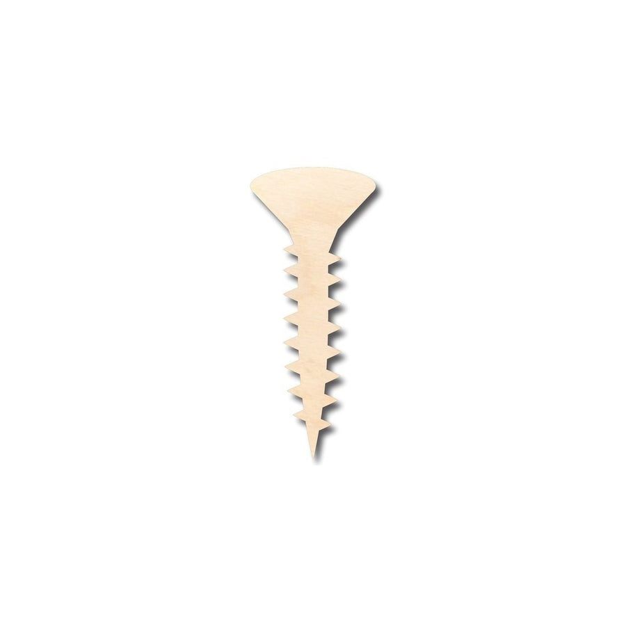 Unfinished Wood Screw Shape - Tool - Craft - up to 46" DIY - NameSigns.com
