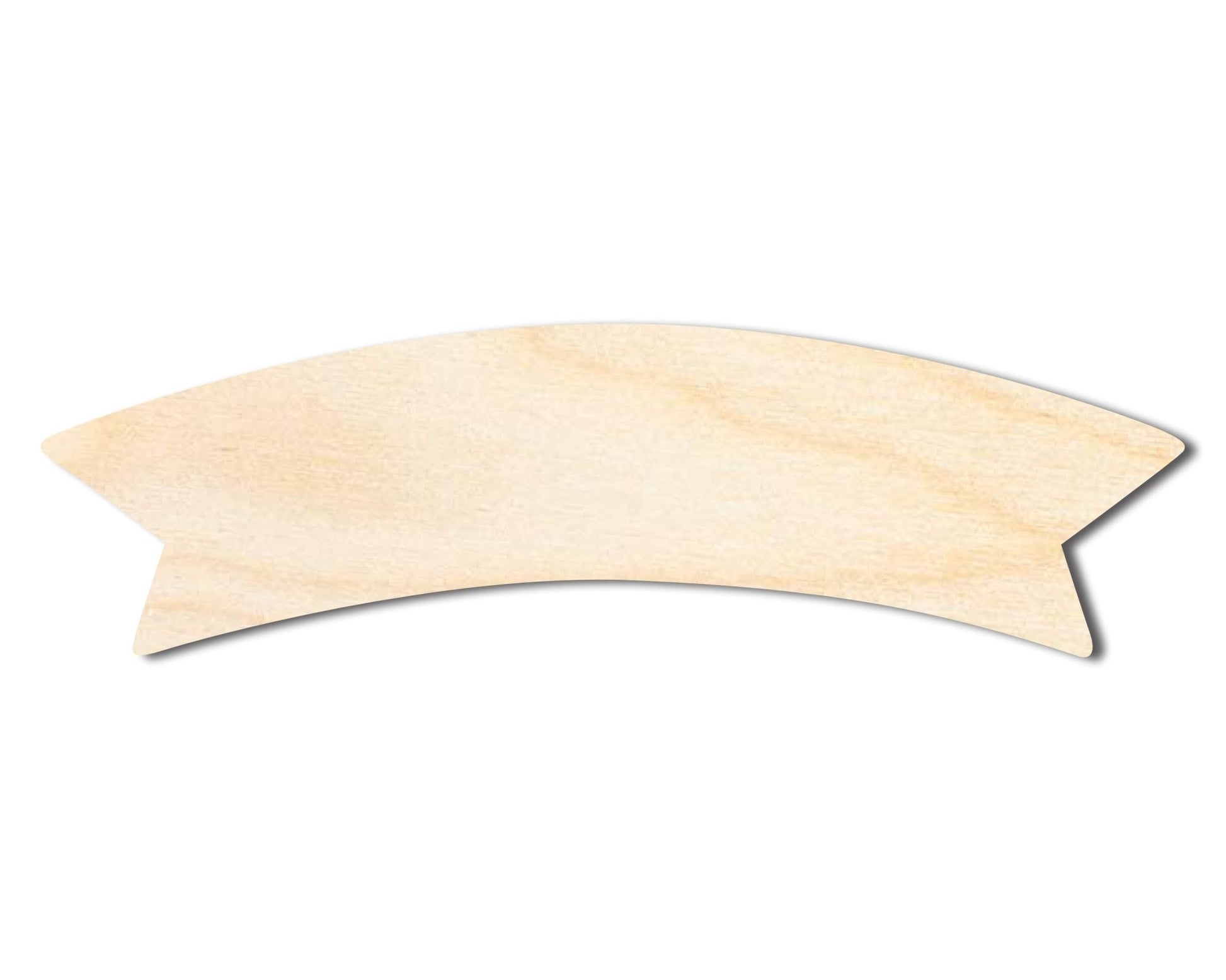 Unfinished Wood Scroll Banner Silhouette - Craft - up to 46" DIY - NameSigns.com