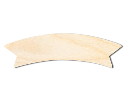 Unfinished Wood Scroll Banner Silhouette - Craft - up to 46" DIY - NameSigns.com