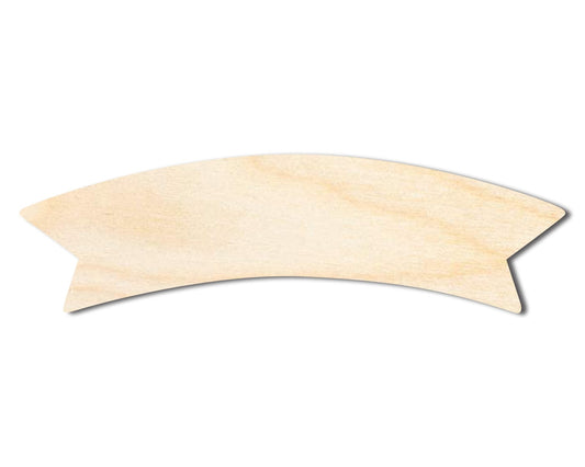 Unfinished Wood Scroll Banner Silhouette - Craft - up to 46" DIY - NameSigns.com