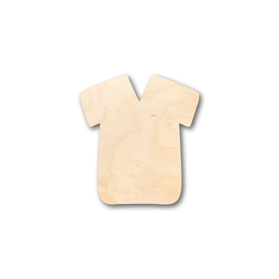 Unfinished Wood Scrub Shirt Shape - Craft - up to 46" DIY - NameSigns.com