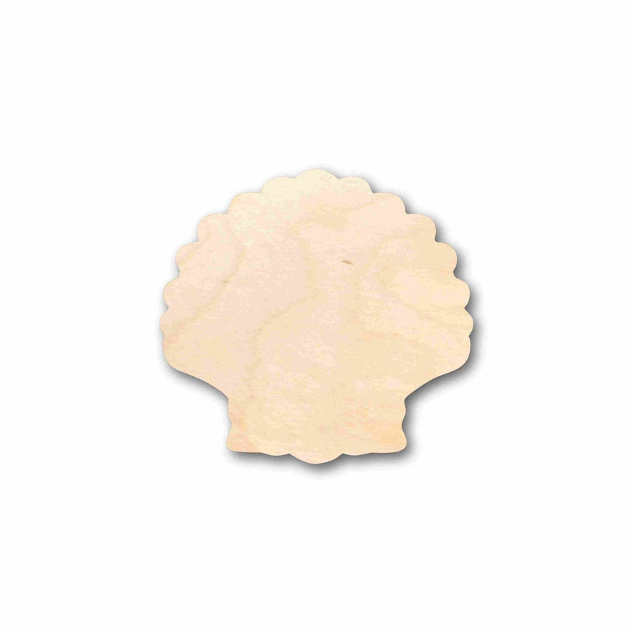 Unfinished Wood Sea Shell Clam Silhouette - Craft - up to 46" DIY - NameSigns.com