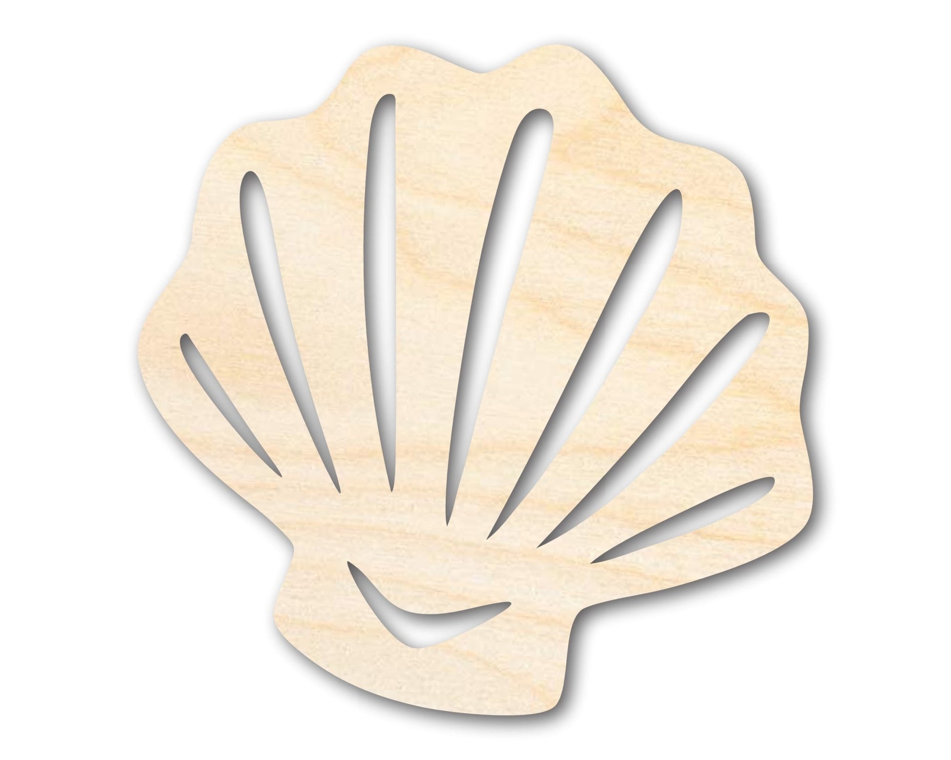 Unfinished Wood Sea Shell Shape | Ocean Beach Craft Cutout | up to 46" DIY - NameSigns.com