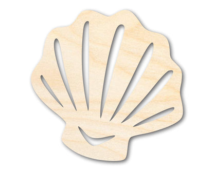 Unfinished Wood Sea Shell Shape | Ocean Beach Craft Cutout | up to 46" DIY - NameSigns.com