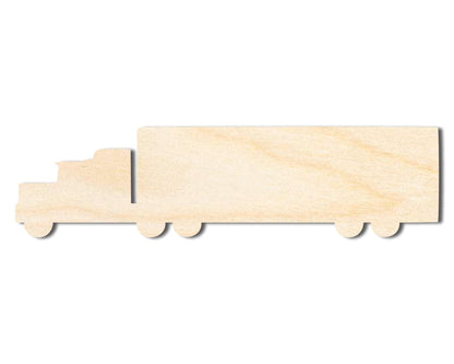 Unfinished Wood Semi Truck Shape | DIY Craft Cutout | up to 46" DIY - NameSigns.com
