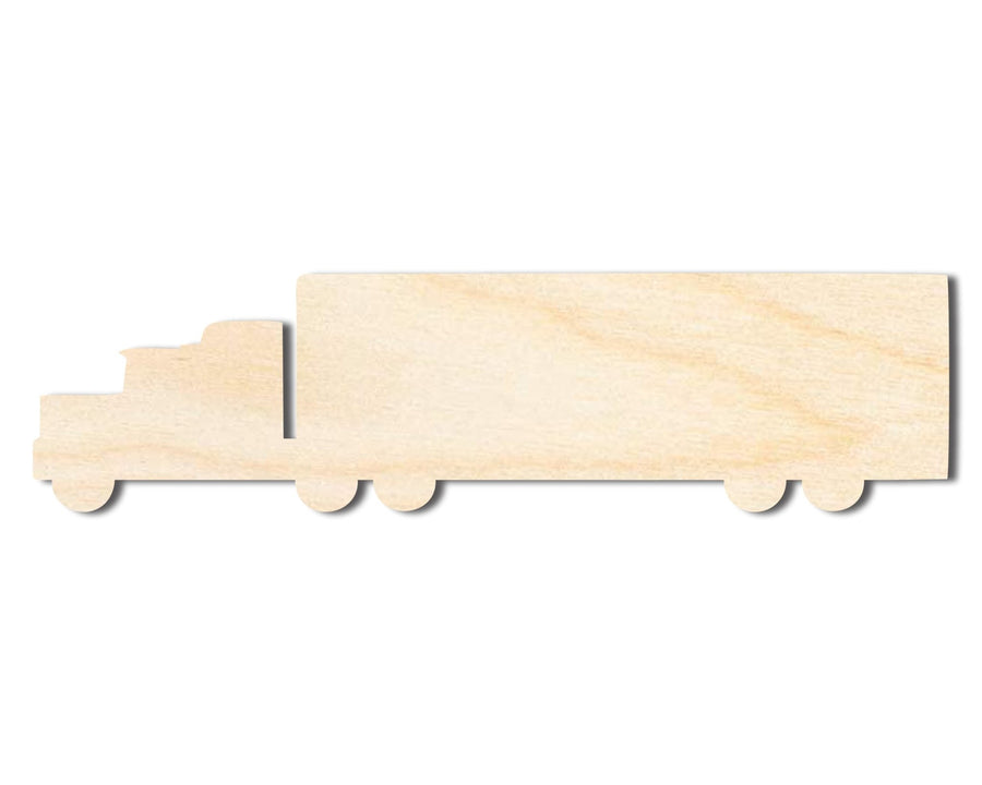 Unfinished Wood Semi Truck Shape | DIY Craft Cutout | up to 46" DIY - NameSigns.com