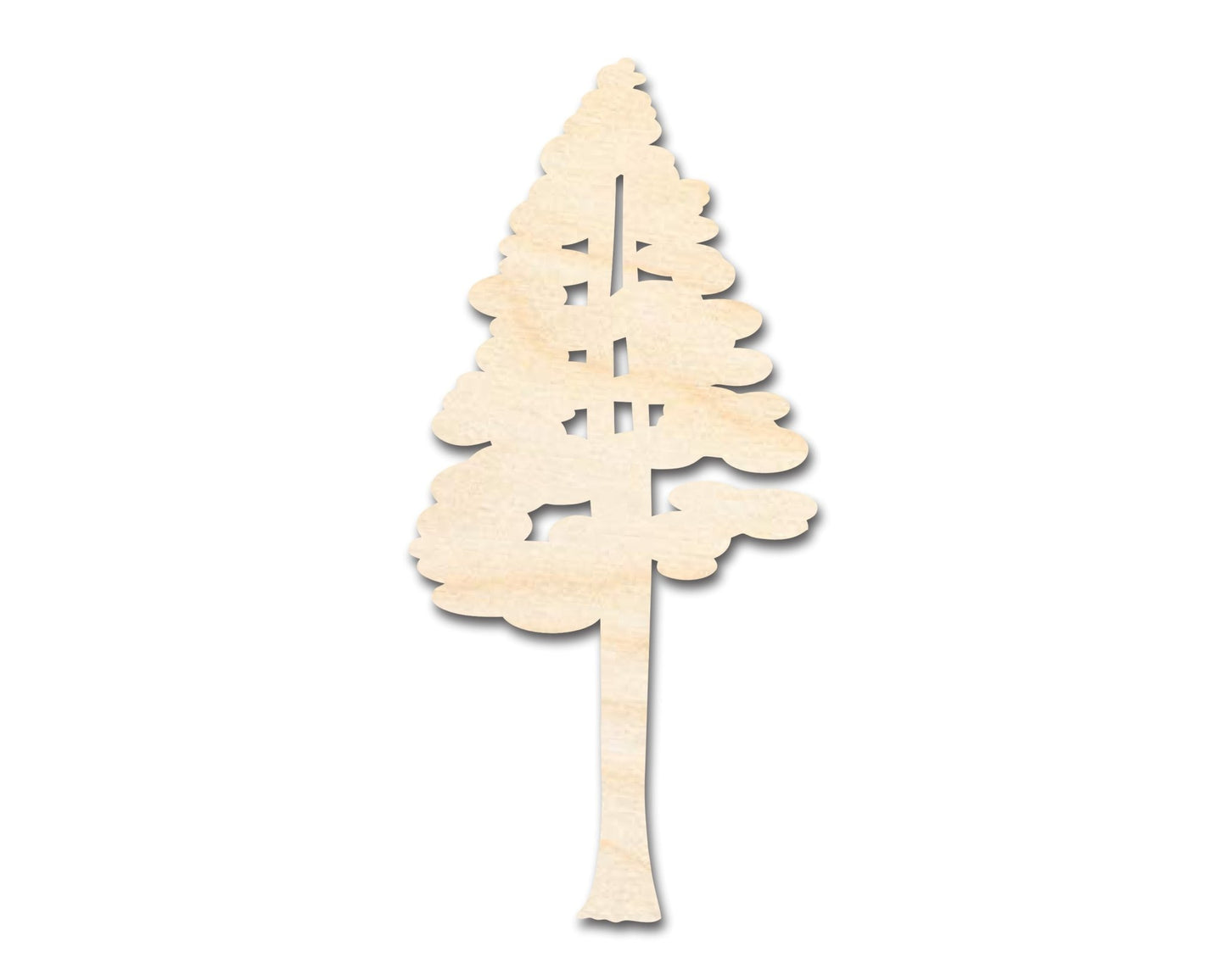 Unfinished Wood Sequoia Tree Shape - Craft - up to 46" - NameSigns.com