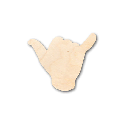 Unfinished Wood Shaka Shape - Craft - up to 46" DIY - NameSigns.com