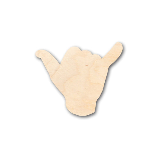 Unfinished Wood Shaka Shape - Craft - up to 46" DIY - NameSigns.com