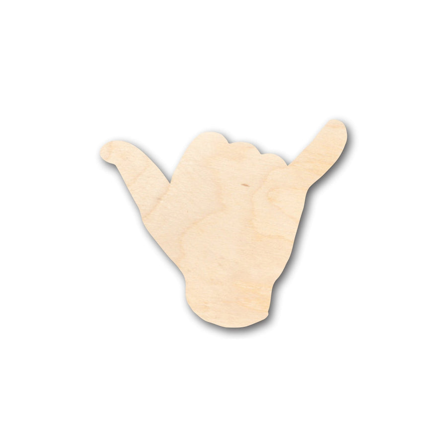 Unfinished Wood Shaka Shape - Craft - up to 46" DIY - NameSigns.com