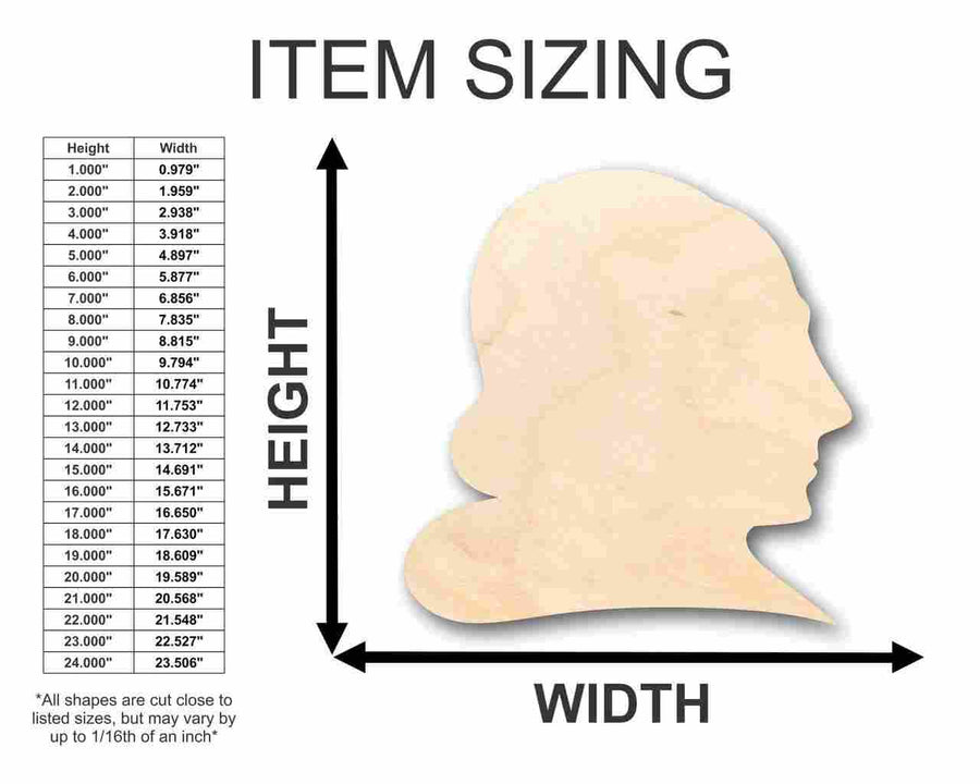 Unfinished Wood Shakespeare Shape - Literature - History - Craft - up to 46" DIY - NameSigns.com