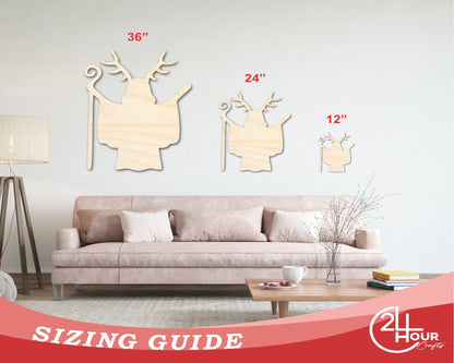 Unfinished Wood Shaman Shape - Craft - up to 46" - NameSigns.com