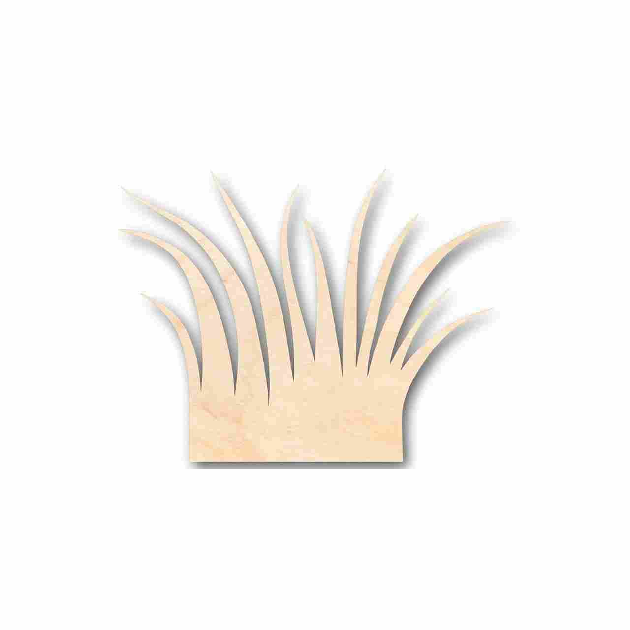 Unfinished Wood Shape Grass Cutout – Handmade Baltic Birch Plywood Craft Supplies - NameSigns.com