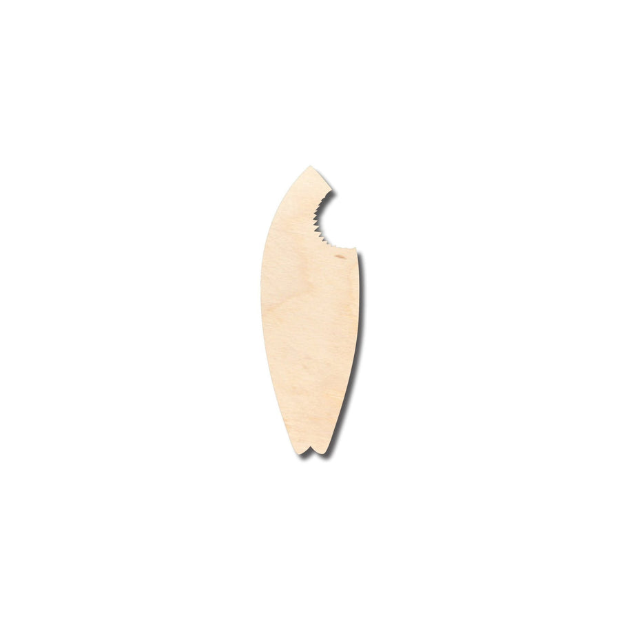 Unfinished Wood Shark Bite Surf Board Shape - Craft - up to 46" DIY - NameSigns.com