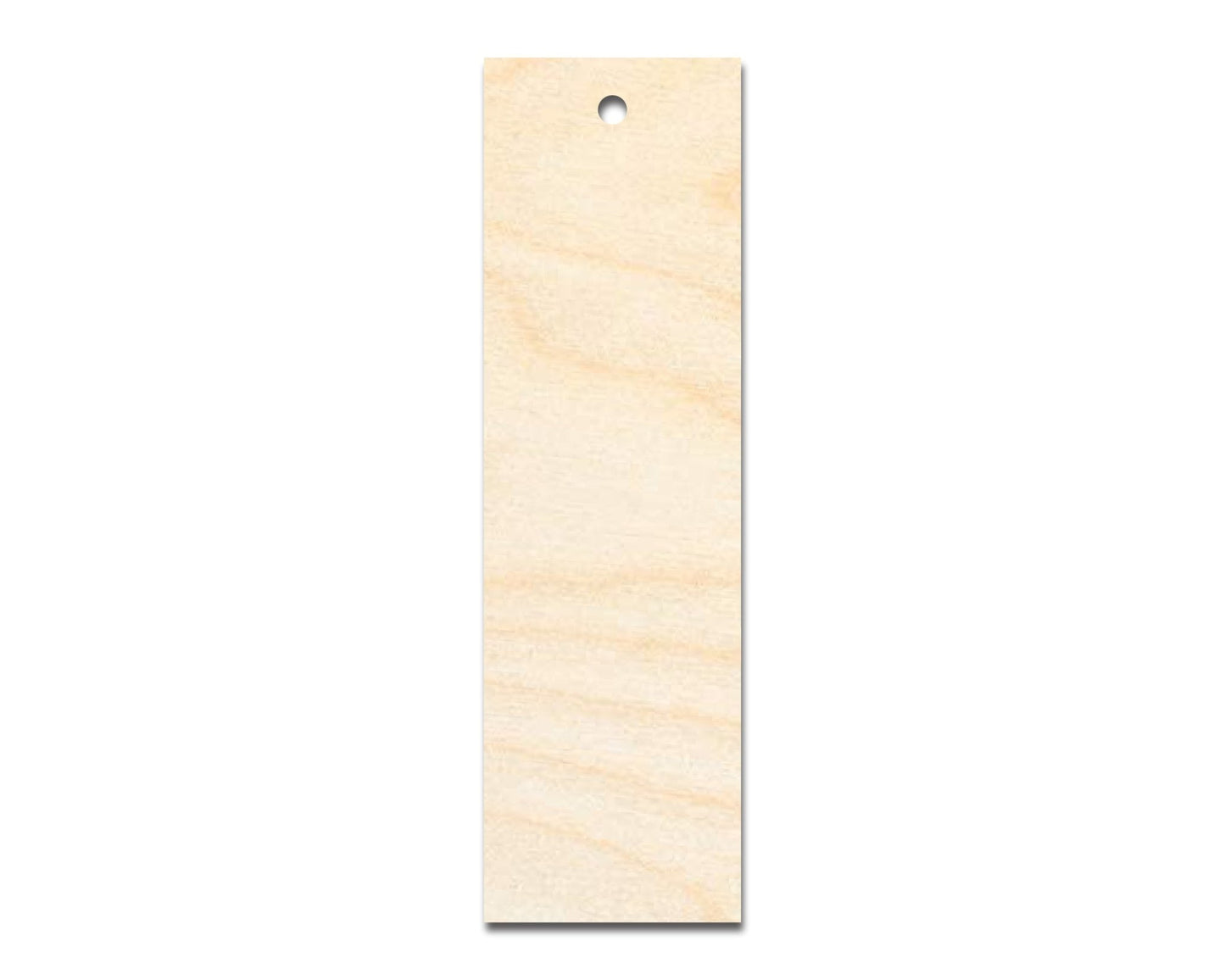 Unfinished Wood Sharp Edge Bookmark Shape | DIY Craft Cutout | up to 12" DIY - NameSigns.com