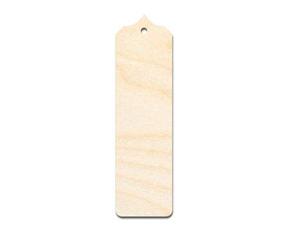 Unfinished Wood Sharp Pointed Top Bookmark Shape | DIY Craft Cutout | up to 12" DIY - NameSigns.com