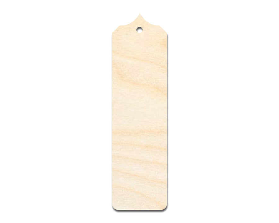 Unfinished Wood Sharp Pointed Top Bookmark Shape | DIY Craft Cutout | up to 12" DIY - NameSigns.com