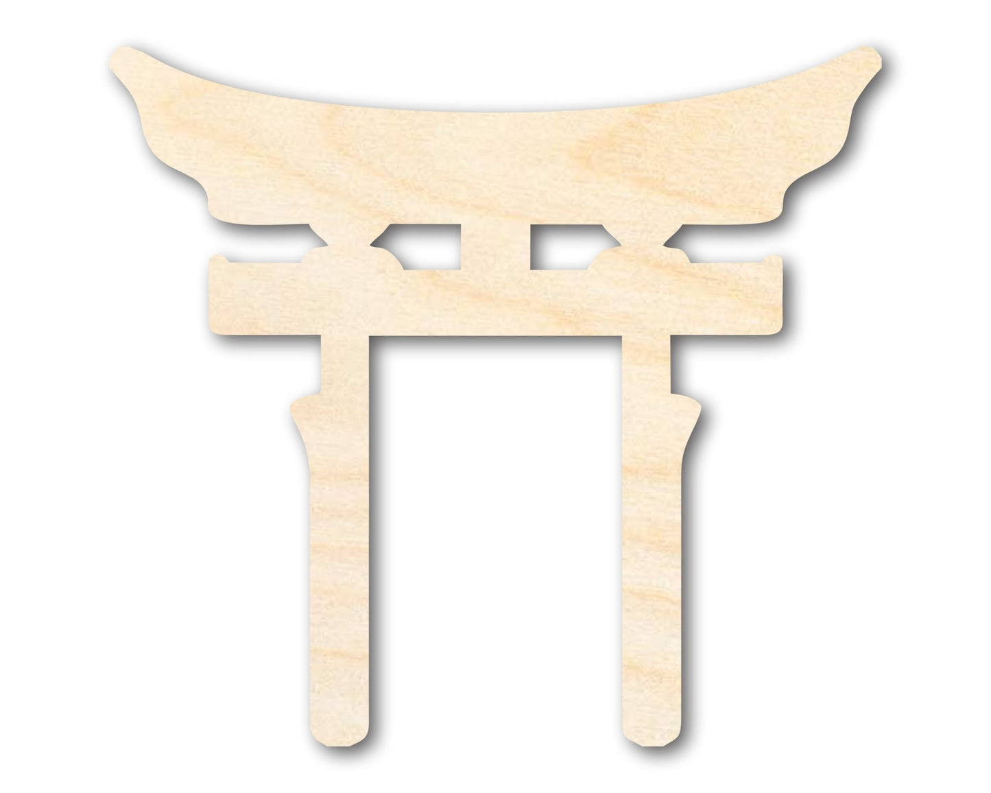 Unfinished Wood Shinto Symbol Shape | DIY Craft Cutout | up to 46" DIY - NameSigns.com