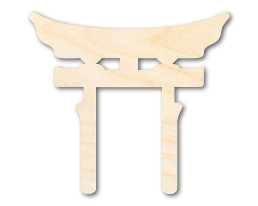 Unfinished Wood Shinto Symbol Shape | DIY Craft Cutout | up to 46" DIY - NameSigns.com