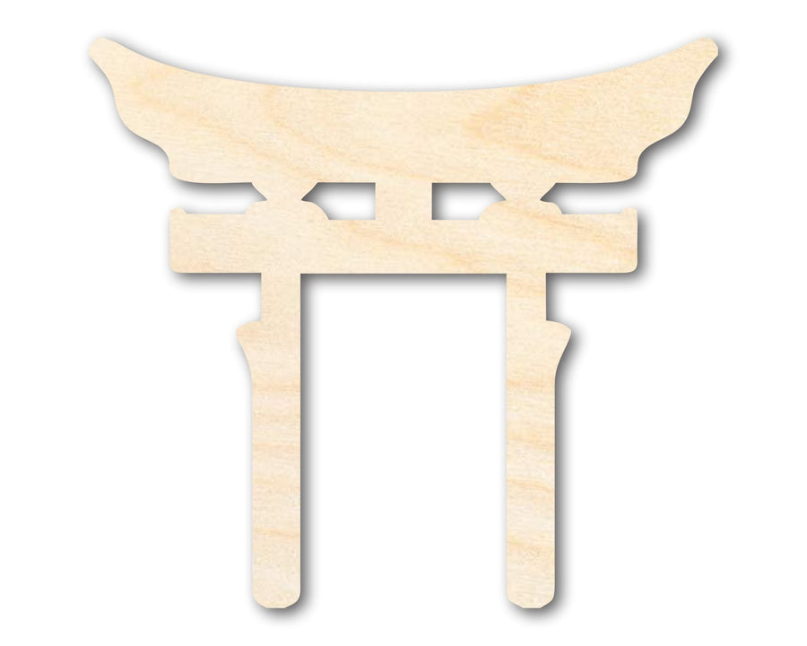 Unfinished Wood Shinto Symbol Shape | DIY Craft Cutout | up to 46" DIY - NameSigns.com