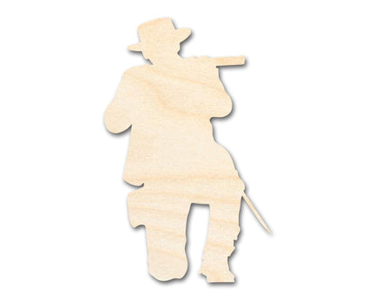 Unfinished Wood Shooting Soldier Shape | DIY Craft Cutout | up to 46" DIY - NameSigns.com
