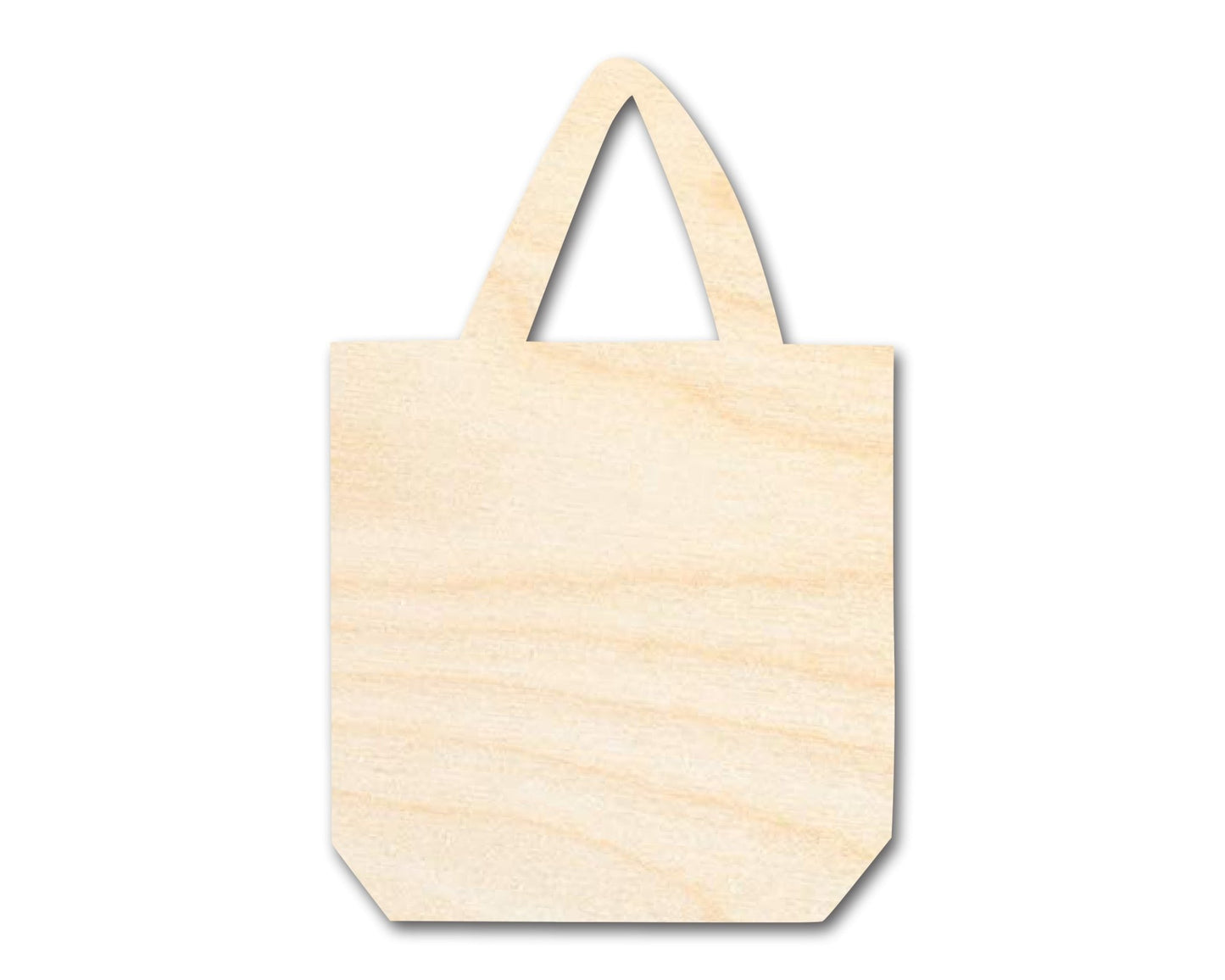 Unfinished Wood Shopping Bag Shape | Craft Cutout | up to 46" DIY - NameSigns.com