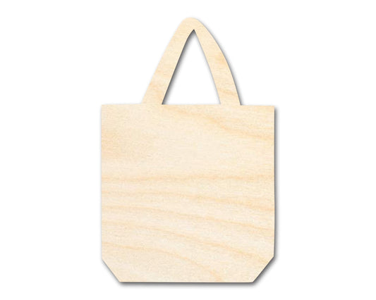 Unfinished Wood Shopping Bag Shape | Craft Cutout | up to 46" DIY - NameSigns.com