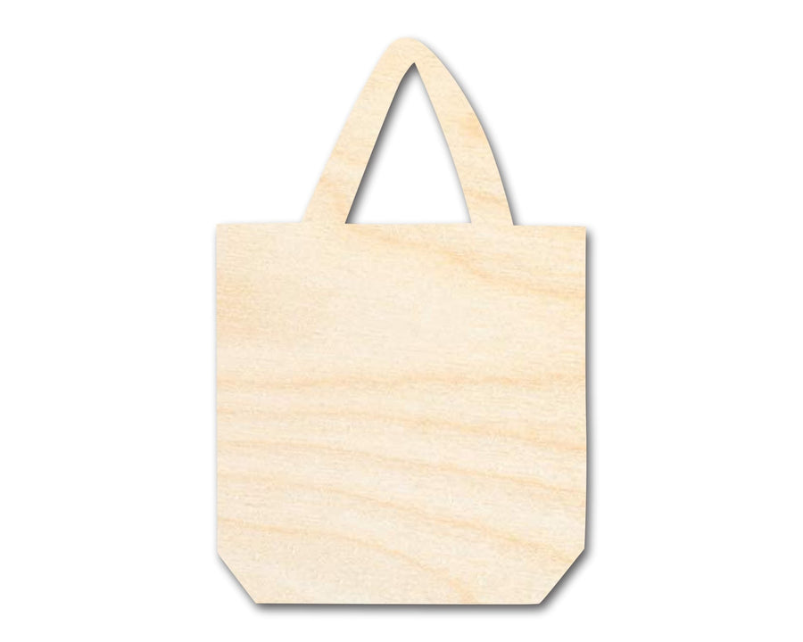 Unfinished Wood Shopping Bag Shape | Craft Cutout | up to 46" DIY - NameSigns.com