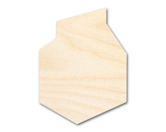 Unfinished Wood Short Milk Carton Shape | DIY Craft Cutout | up to 46" DIY - NameSigns.com