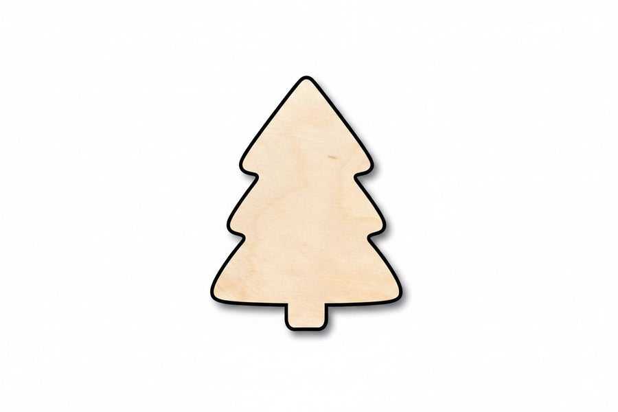 Unfinished Wood Simple Christmas Tree Shape - Craft - up to 46" DIY - NameSigns.com