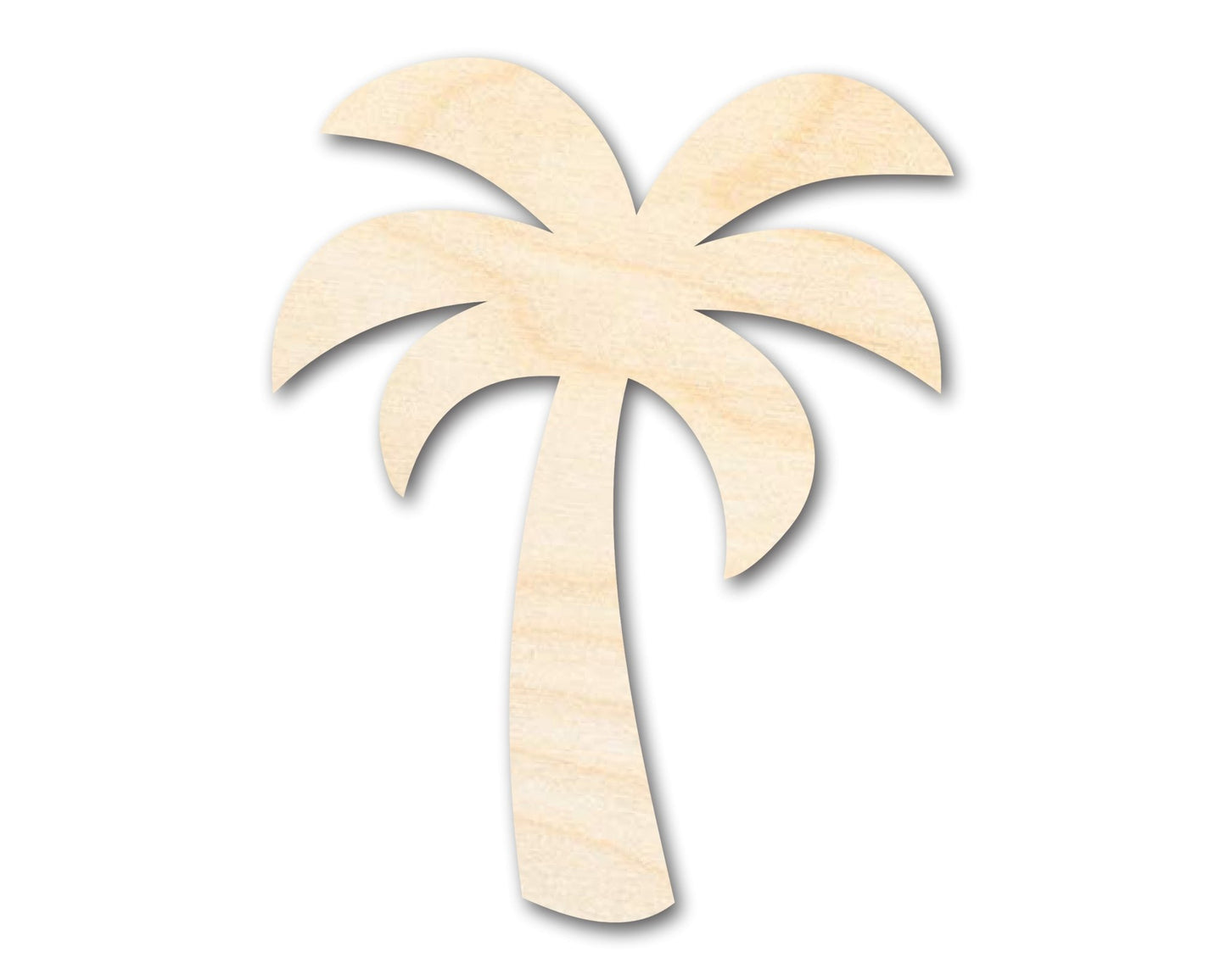 Unfinished Wood Simple Palm Tree Silhouette | DIY Tropical Beach Craft Cutout | up to 46" DIY - NameSigns.com