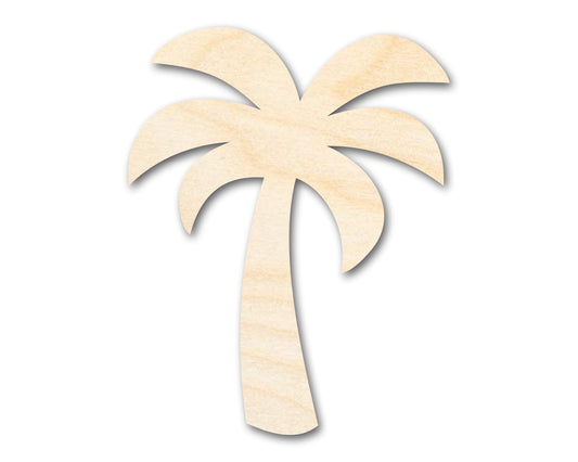 Unfinished Wood Simple Palm Tree Silhouette | DIY Tropical Beach Craft Cutout | up to 46" DIY - NameSigns.com
