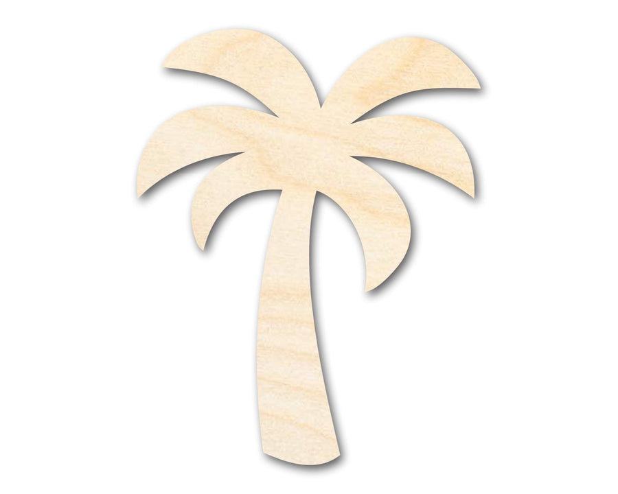 Unfinished Wood Simple Palm Tree Silhouette | DIY Tropical Beach Craft Cutout | up to 46" DIY - NameSigns.com