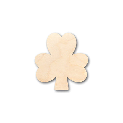 Unfinished Wood Simple Shamrock Shape - Craft - up to 46" DIY - NameSigns.com