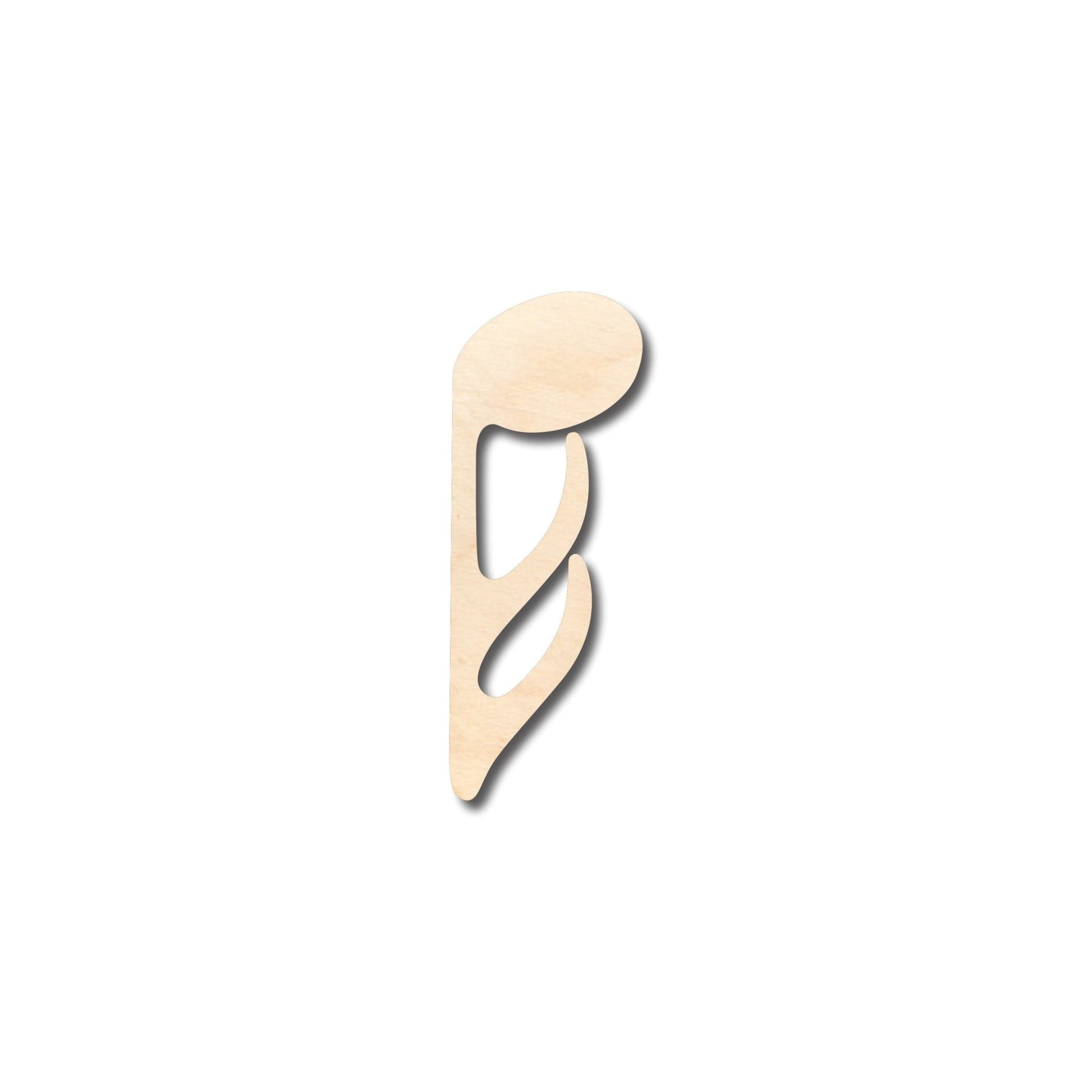 Unfinished Wood Sixteenth Note Down Music Art Shape - Craft - up to 46" DIY - NameSigns.com