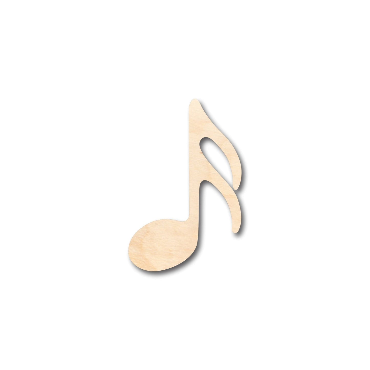 Unfinished Wood Sixteenth Note Music Art Shape - Craft - up to 46" DIY - NameSigns.com