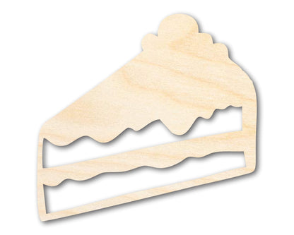 Unfinished Wood Slice of Cake Shape | DIY Craft Cutout | up to 46" DIY - NameSigns.com