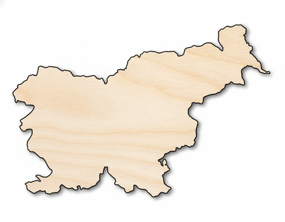 Unfinished Wood Slovenia Country Shape - European Country Craft - up to 46" DIY - NameSigns.com