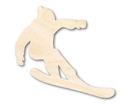 Unfinished Wood Snowboarder Silhouette | DIY Winter Sports Craft Cutout | up to 46" DIY - NameSigns.com