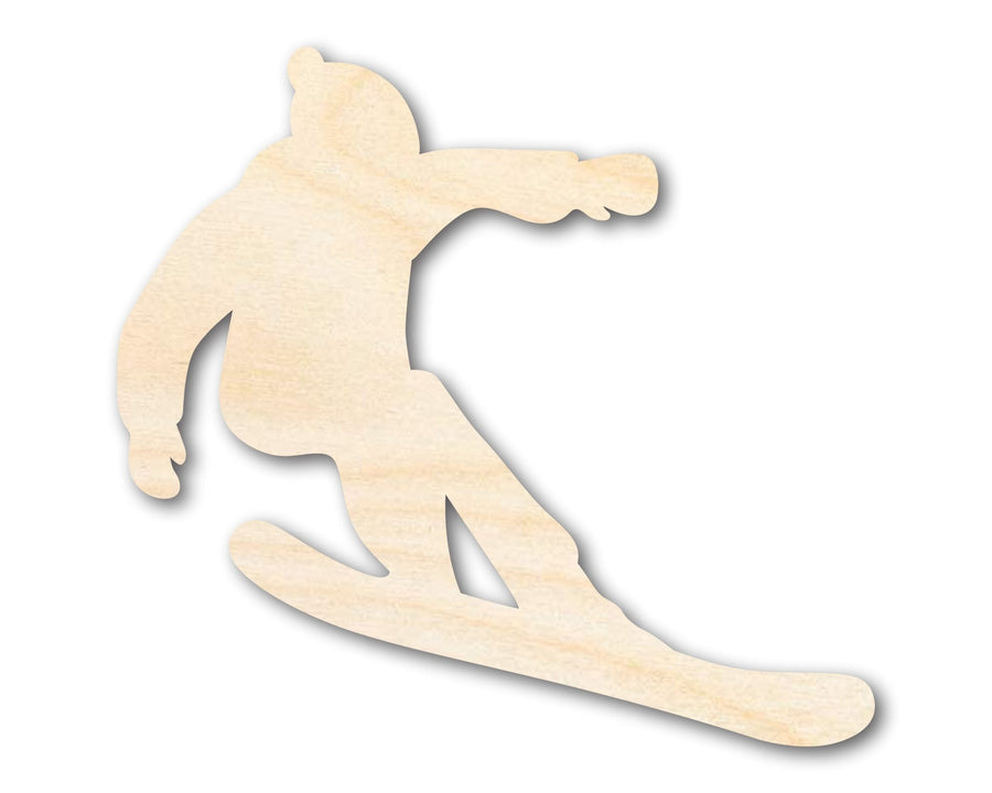 Unfinished Wood Snowboarder Silhouette | DIY Winter Sports Craft Cutout | up to 46" DIY - NameSigns.com