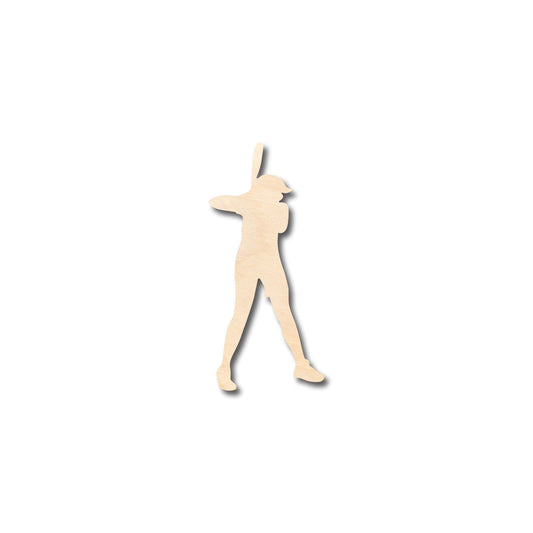 Unfinished Wood Softball Batter Shape - Craft - up to 46" DIY - NameSigns.com