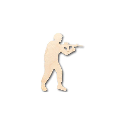 Unfinished Wood Soldier Shape - Army - Marines - Military - Craft - up to 46" DIY - NameSigns.com