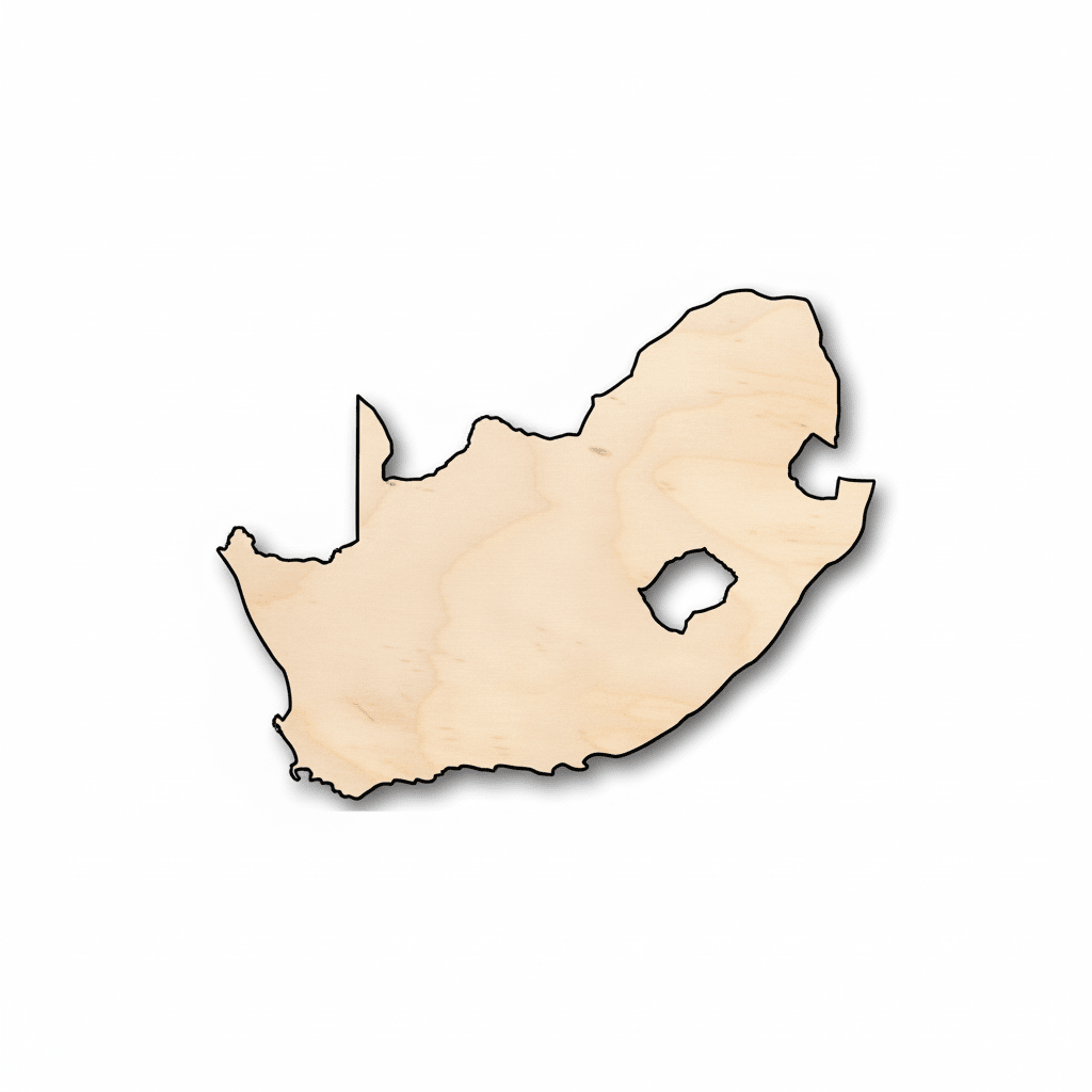 Unfinished Wood South Africa Shape - Africa - Country - Craft - up to 46" DIY - NameSigns.com