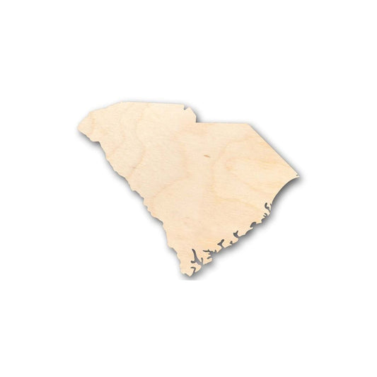 Unfinished Wood South Carolina Shape - State - Craft - up to 46" DIY - NameSigns.com