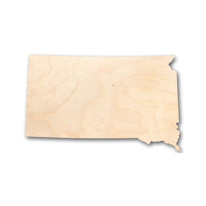 Unfinished Wood South Dakota Shape - State - Craft - up to 46" DIY - NameSigns.com